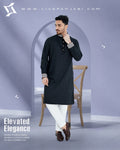 Royal Premium Quality Embroidery Panjabi – Black