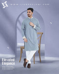 Exclusive Contrast Design Panjabi – Ash