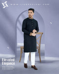 Royal Premium Quality Embroidery Panjabi – Black